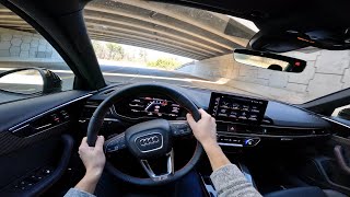 2024 Audi S4 Premium Plus POV Walkaround and Test Drive ASMR [upl. by Yatzeck]