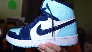 Jordan 1 Patent UNC From DHGate  Review  On Foot [upl. by Niboc]