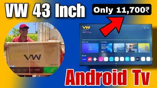 vw 43 inch android tv  vw 43 inch android tv unboxing  vw 43 inch android 4k tv review [upl. by Odrautse]