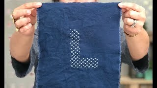 Sashiko Stitched Monograms [upl. by Naibaf936]