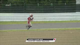 Suzuka 8 Hours 2018  YART Yamahas impressive crash [upl. by Fitzhugh]