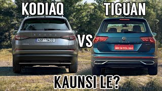 Skoda Kodiaq Vs Volkswagen Tiguan 2022  Detailed Comparison  Tiguan 2022 vs Kodiaq 2022 India [upl. by Norred909]