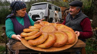 Rustic Village Style  Beef Stuffed Breads [upl. by Milzie]