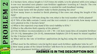 A 2hectare farm whose length is 3125 times its width is to be planted with corn using a 4row re [upl. by Qifar966]