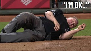 MLB Umpires Getting Hit [upl. by Elburr822]