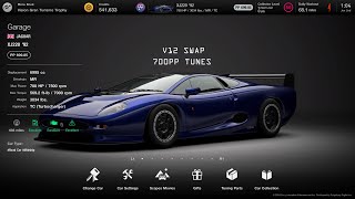 Gran Turismo 7 Jaguar XJ22092 V12XJR9 swap 700pp tunes [upl. by Tiat911]