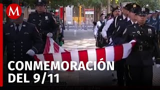 Realizan ceremonia de conmemoración del 911 en Nueva York [upl. by Airotna]