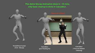 Demo Mocap animation done using TDPT and cascadeur in 10 mins WIP [upl. by Kirat]