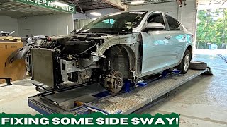 Fixing Some Side Sway autobody bodyshop bodywork collision autorepair worklife bluecollar [upl. by Dorion]