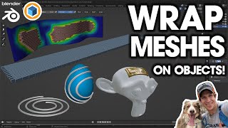 MESH MATERIALIZER and Conform Object  Wrap Objects on Other Objects in Blender [upl. by Einaffets]