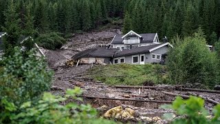 La tempête Hans submerge le sud de la Norvège [upl. by Arimay250]