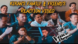 Kiran Gajmer Family’s and Friends Reaction Video Voice Of Nepal Season 3 [upl. by Bille]