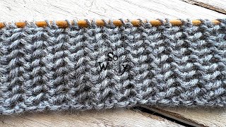 How to knit the Turkish stitch Super easy lace in one row identical on both sides  So Woolly [upl. by Eerrehs]