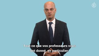 Bac JeanMichel Blanquer adresse un message dencouragement aux candidats [upl. by Goddart]