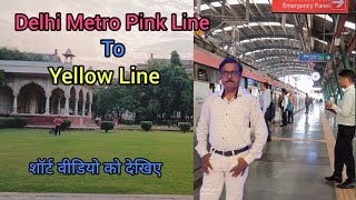 Delhi Metro Pink 🩷 Line to Yallow Line delhimetro delhimetroviralvideo [upl. by Socram214]