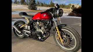 Yamaha Virago cafe racer quick time lapse build [upl. by Lipfert]