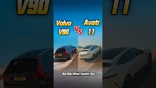 Volvo V90 VS Avatr 11 OneSide Wheel Traction Test volvo avatr volvov90 offroad [upl. by Nylahsoj]