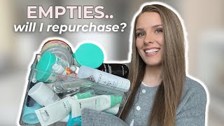 Reviewing products Ive used up  hits amp misses  BEAUTY EMPTIES 2024 [upl. by Nygem173]