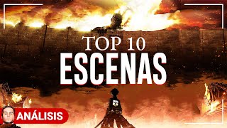 ATTACK ON TITAN  TOP 10 MEJORES ESCENAS [upl. by Yadroc]