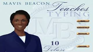 Mavis Beacon Teaches Typing 10 Deluxe Run Screen and Broderbund Logo [upl. by Niklaus]