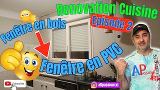 TUTO Comment remplacer une fenetre bois par une fenetre PVC facilement  E2Rénover une cuisine [upl. by Izzy436]