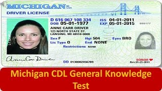 Michigan CDL General Knowledge Test [upl. by Morly]