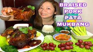 BRAISED PORK PATA MUKBANG MUKBANG PHREAL MUKBANG PILIPINO FOODS COLLAB with JazzEATS [upl. by Aniras]