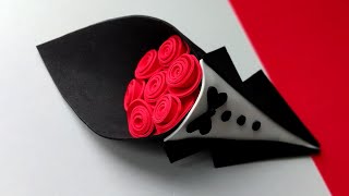 Букет quotДжентльменquot  Идея ПОДАРКА на день Валентина DIY Foam Flower BOUQUET Valentines day crafts [upl. by Ayyn]