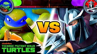 Leos Biggest BATTLES with Video Game Style Health Bars 🎮  Teenage Mutant Ninja Turtles [upl. by Aikel]