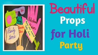 Holi decoration idea Holi props ideas Holi craft idea diy Holi craft Holi party theme decoration [upl. by Ardnuassac110]