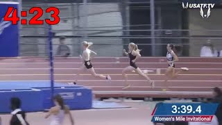 Katelyn Tuohy breaks MILE NCAA RECORD [upl. by Elleirad12]