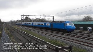 West Highland Pullman 43169 amp 43139 to Elgin amp 66422 Engineers 031124 [upl. by Ribal]