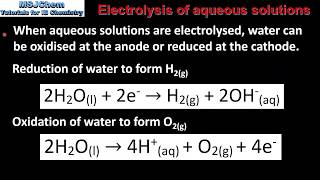 R3215 Electrolysis of aqueous solutions HL [upl. by Joanie]