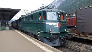 Switzerland Historic SBB train at Erstfeld [upl. by Nnaesor]