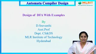 LEC05Automata amp Compiler DesignDesign of DFA With Examples string starts with by Mrs DSravanthi [upl. by Fuld]