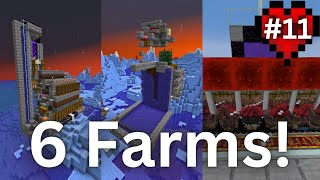 I Built 6 New Farms in Hardcore Minecraft 11 [upl. by Adnilrev558]