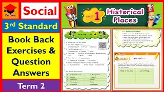 3rd Standard Social Lesson 1 Historical Places Book back Exercises and QA Pages 84 amp 85 Term 2 [upl. by Derinna]