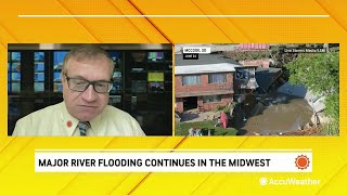 Forecast Major Flooding to Continue in Midwest [upl. by Brainard]