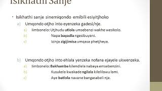 IsiNdebele lesson Iinkhathi zesenzo [upl. by Tillinger]