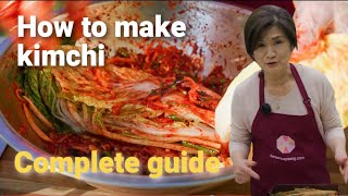 How to make traditional kimchi 김치  easy small batch recipe with many tips [upl. by Nairbal]