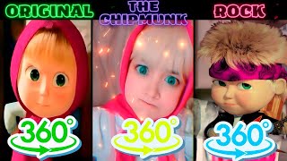 360 VR MASHA SONG ORIGINAL VS MASHA The CHIPMUNK VERSION VS ROCK [upl. by Bromleigh]