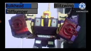 Bulkhead and Cliffjumper VS Blitzwing with Healthbars [upl. by Harak]