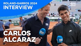 Carlos Alcaraz PostMatch Interview  Roland Garros 2024 [upl. by Balkin]