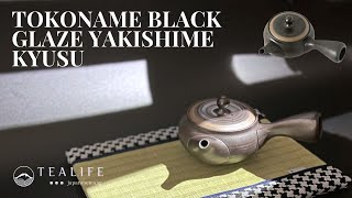 Black Glaze Yakishime Tokoname Kyusu Teapot [upl. by Liw4]