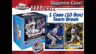 2022 Topps Chrome SAPPHIRE 1 Case 10 Box TEAM Break 7 eBay 092024 [upl. by Alex448]