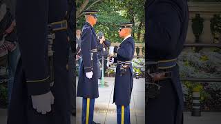 Tomb of the Unknown Soldier  Honor Guard Changing of the guard [upl. by Ahtebat455]