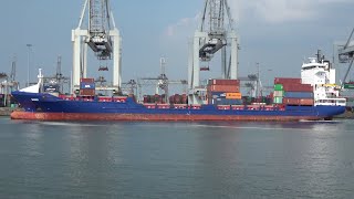 Container Ship Spirit mooring in Rotterdam The Netherlands [upl. by Robert193]