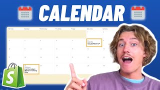 Add Event Calendar Section To Shopify 2024  No Code Tutorial [upl. by Pruter]