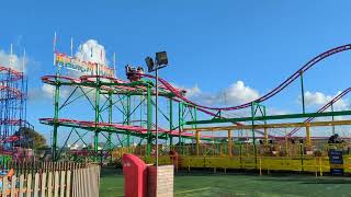 Crazy Mouse Roller Coaster Ride At Brean Theme Park [upl. by Nedarb]