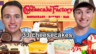 We Tried Every CHEESECAKE at Cheesecake Factory 33 cheesecakes 40000 calories YUM [upl. by Riesman]